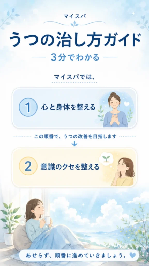スマホで音声セラピーを聴き、心と体を整えるマイスパの仕組み①